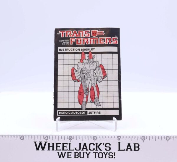 Jetfire Instructions Manual Booklet 1985 Hasbro G1 Transformers Vintage Figure main image