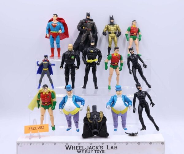 Lot of 13 Batman DC Comics Superheroes Villains ToyBiz Kenner Action Figures main image