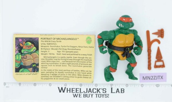 Michaelangelo HARD HEAD Teenage Mutant Ninja Turtles TMNT 1988 Playmates Vintage main image