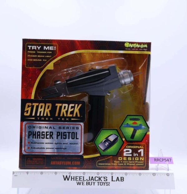 Phaser Pistol Star Trek TOS Original Series 2005 Art Asylum Toys NEW SEALED main image