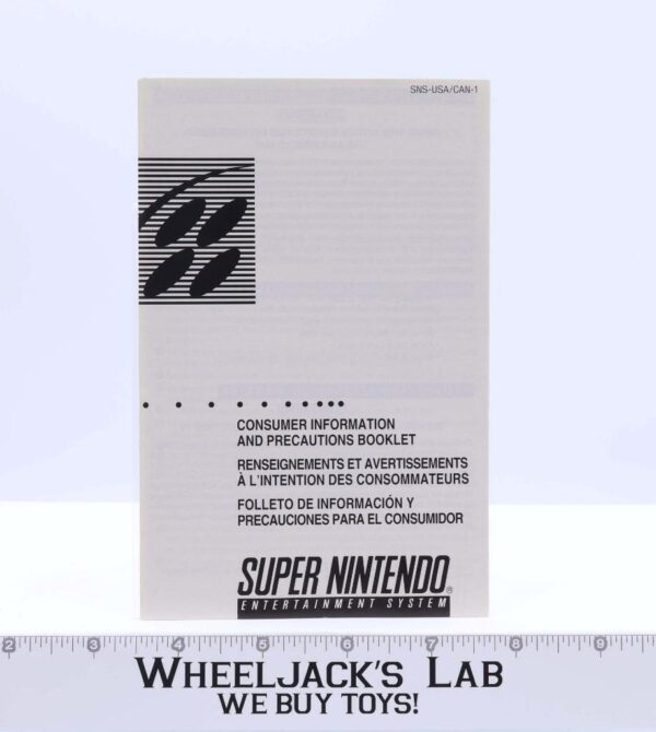 Super Nintendo SNES Consumer Information and Precautions Booklet Only USA/ CAN main image