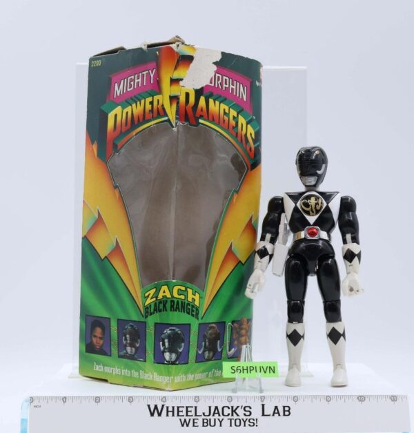 Zach Black Ranger Mighty Morphin Power Rangers 1993 Bandai Action Figure main image