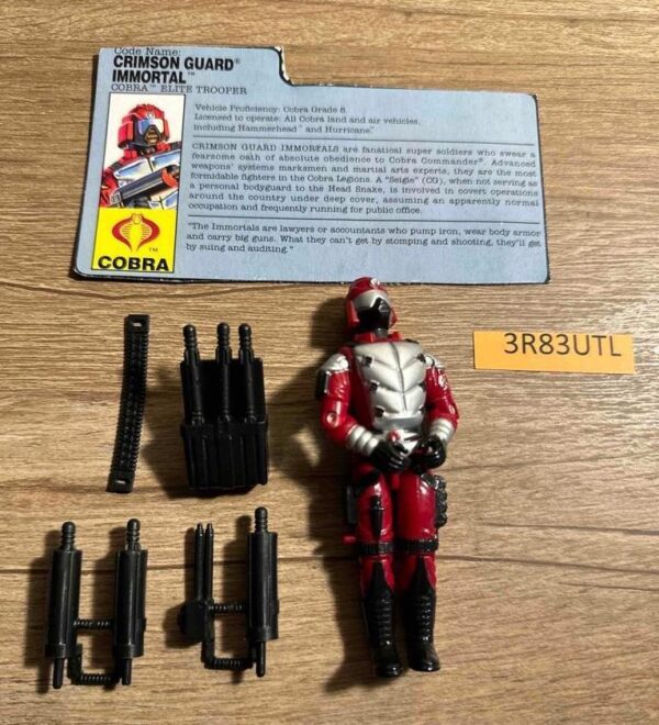 Crimson Guard Immortal V1 100% Complete G.I. Joe 1991 Hasbro Vintage Figure main image