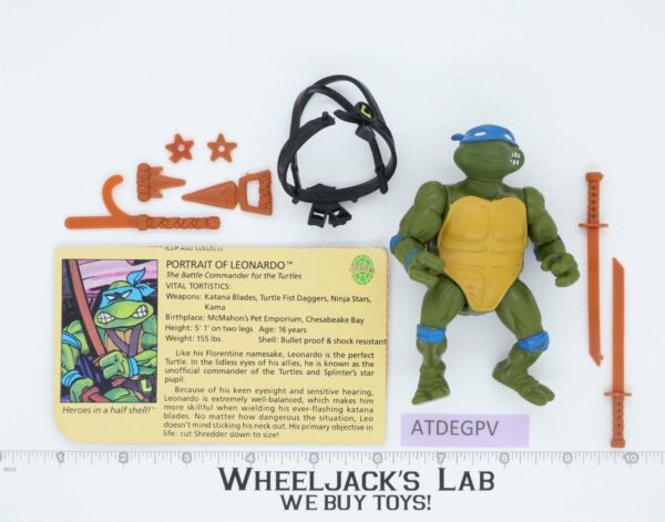 Leonardo SOFT HEAD 100% Complete Teenage Mutant Ninja Turtle 1988 Playmates main image