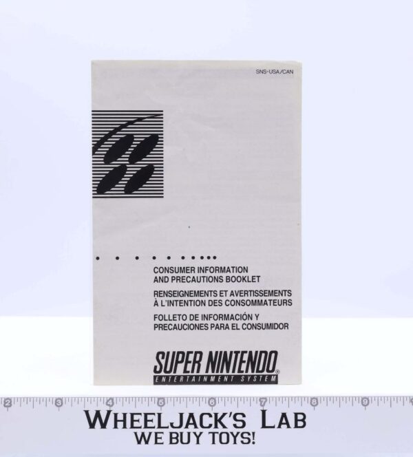 Super Nintendo SNES Consumer Information and Precautions Booklet Only USA/ CAN main image