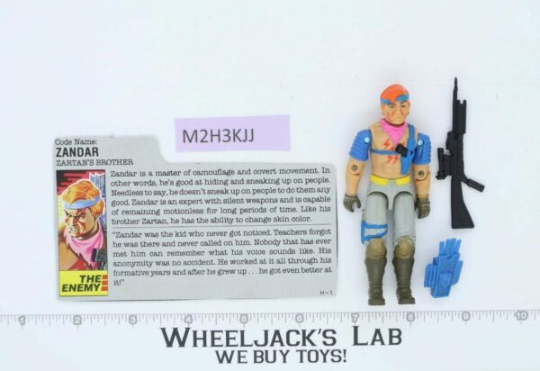 Zandar V1 100% Complete G.I. Joe 1986 Hasbro Vintage Action Figure main image