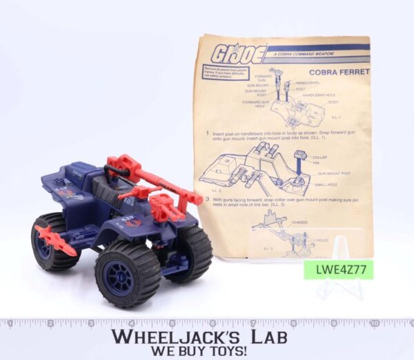 Ferret ATV 100% Complete G.I. Joe 1985 Hasbro Vintage Vehicle Action Figure main image