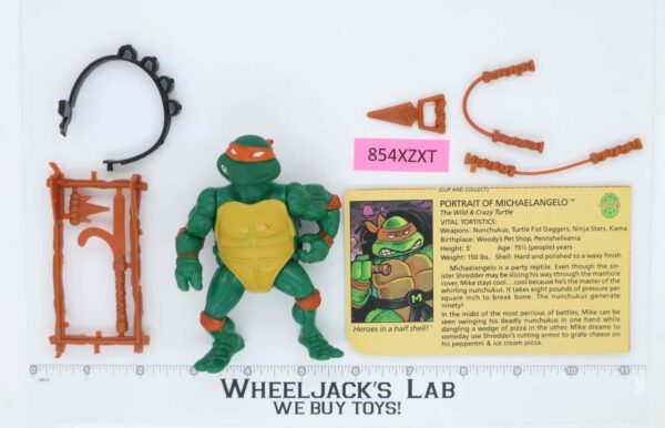 Michaelangelo SOFT HEAD Teenage Mutant Ninja Turtles TMNT 1988 Playmates Vintage main image