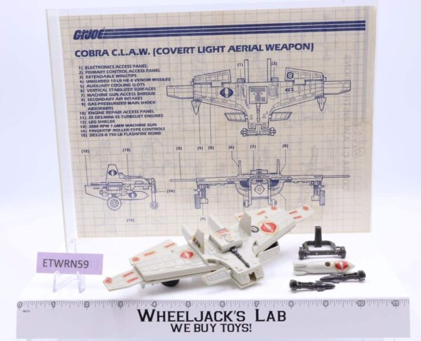 Cobra Claw C.L.A.W. Glider 100% Complete G.I. Joe 1983 Hasbro Vintage Vehicle main image