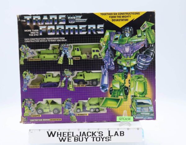 Devastator 100% Complete W/Box & Insert 1985 Vintage G1 Transformers Figure main image