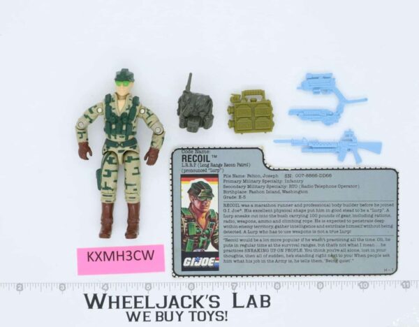 Recoil V1 100% Complete G.I. Joe 1989 Hasbro Vintage Action Figure main image