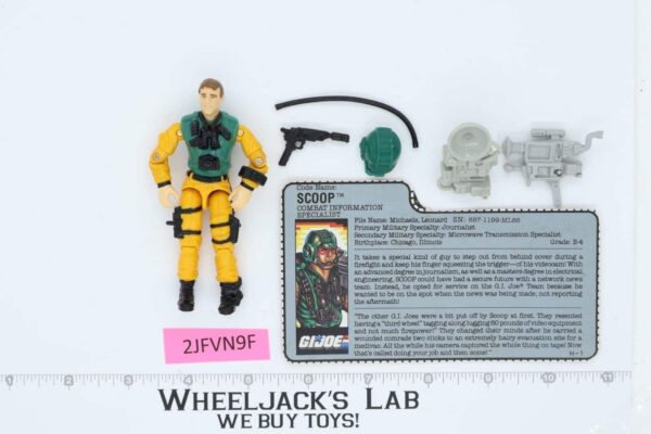 Scoop V1 100% Complete G.I. Joe 1989 Hasbro Vintage Action Figure main image