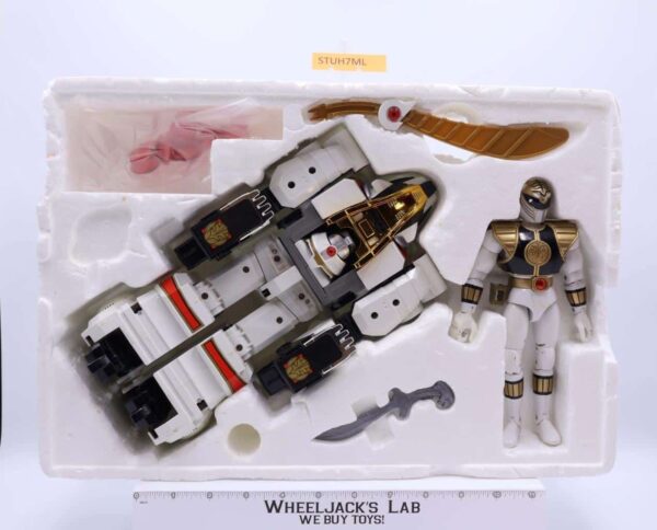 White Tigerzord W/Ranger 100% Complete Power Rangers 1994 Bandai Action Figure main image